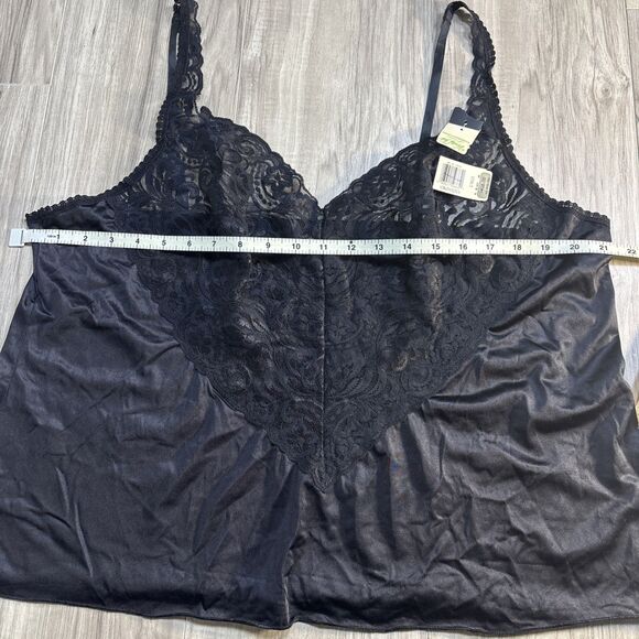 NWT vintage Vanity Fair Black Lace Camisole Size 46 - Picture 6 of 12